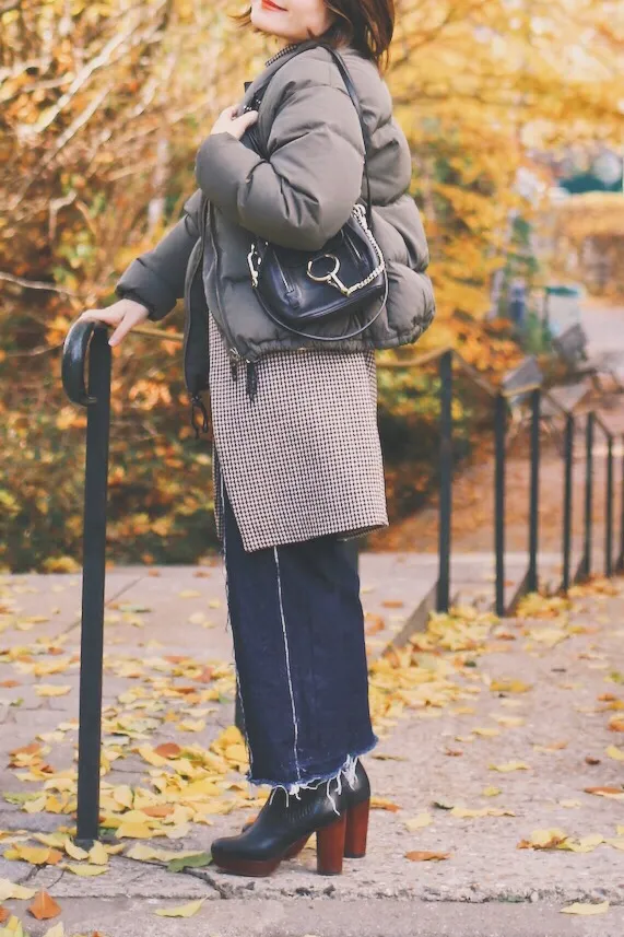 Look automne à carreaux