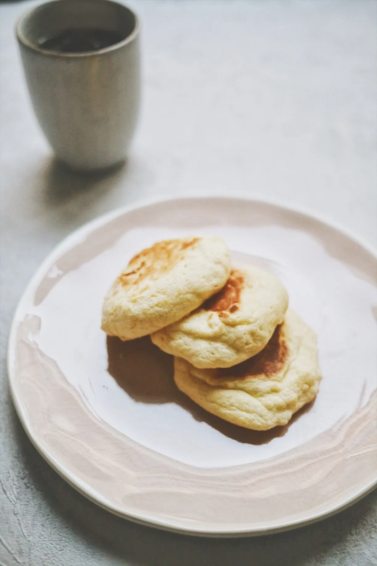 Pancake moelleux coupé