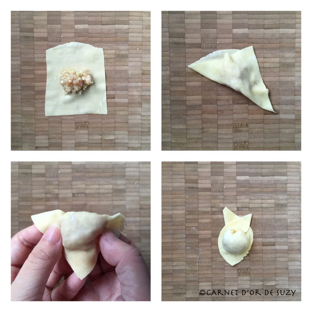 Raviolis-chapeau dans le bouillon